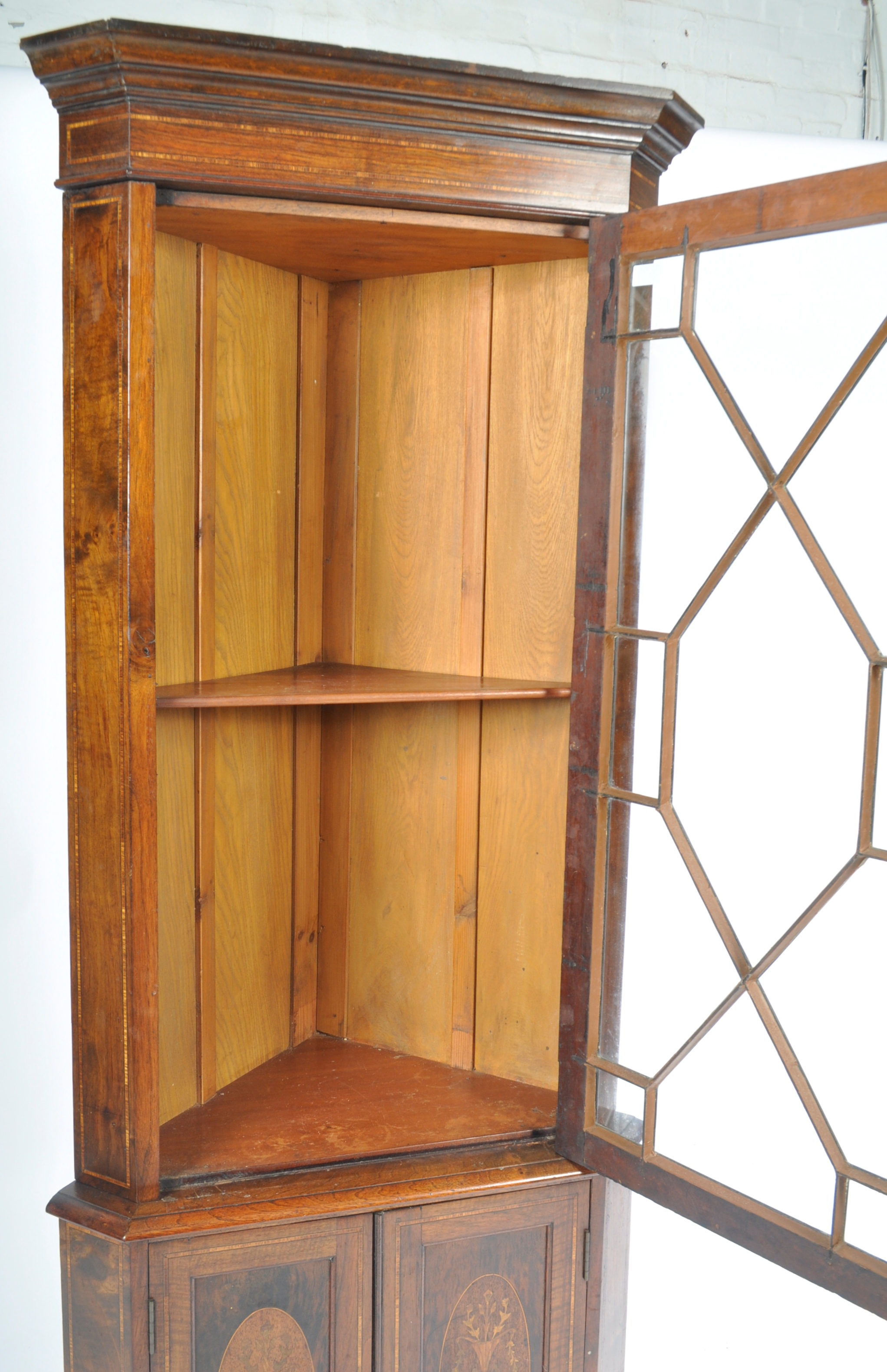 EDWARDIAN MARQUETRY INLAID ROSEWOOD CORNER CABINET - Image 5 of 7