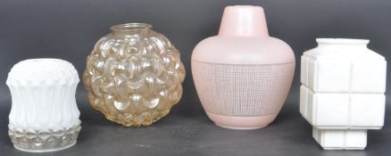 COLLECTION OF 4 RETRO VINTAGE LIGHT SHADES