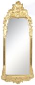 QUEEN ANNE REVIVAL HEAVILY GILT FRAME HANGING MIRROR