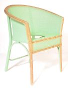 LLOYD LOOM - 1950S VINTAGE GREEN COMMODE CHAIR