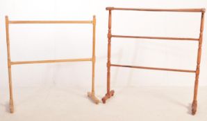 VICTORIAN 19TH CENTURY PINE TOWEL RAIL STAND & OTHER