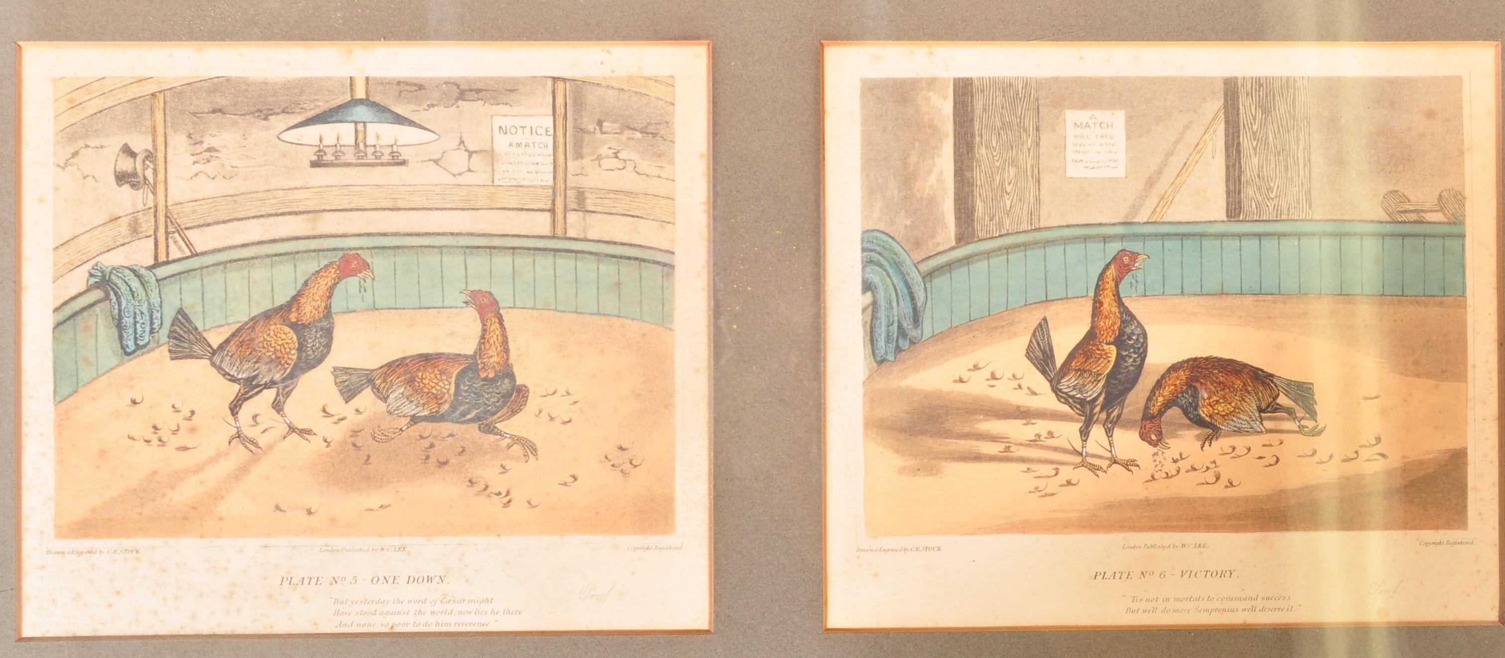 C. R. STOCK - EARLY 19TH CENTURY COCK FIGHTING ENGRAVINGS - Image 4 of 7