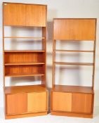 MID CENTURY RETRO TEAK UPRIGHT DOUBLE CUPBOARD