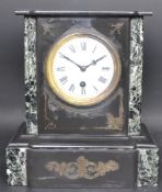 EARLY 20TH CENTURY SLATE & MARBLE MANTLE CLOCK