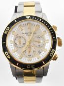 NAUTICAL TIME STAINLESS STEEL QUARTZ WRISTWATCH