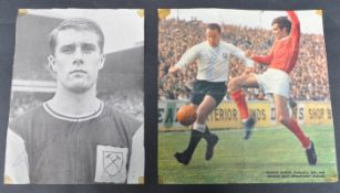 GEORGE COHEN - FULHAM - & GEOFF HURST - WEST HAM- AUTOGRAPHS