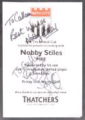 NOBBY STILES (1942-2020) & JOHN STILES - BATH CITY FOOTBALL CLUB - SIGNED PROGRAMME
