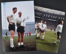 BOBBY CHARLTON & GEORGE COHEN - ENGLAND FOOTBALLERS - AUTOGRAPH