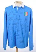 ITALIAN NATIONAL RUGBY SHIRT - TEAM SIGNED SHIRT