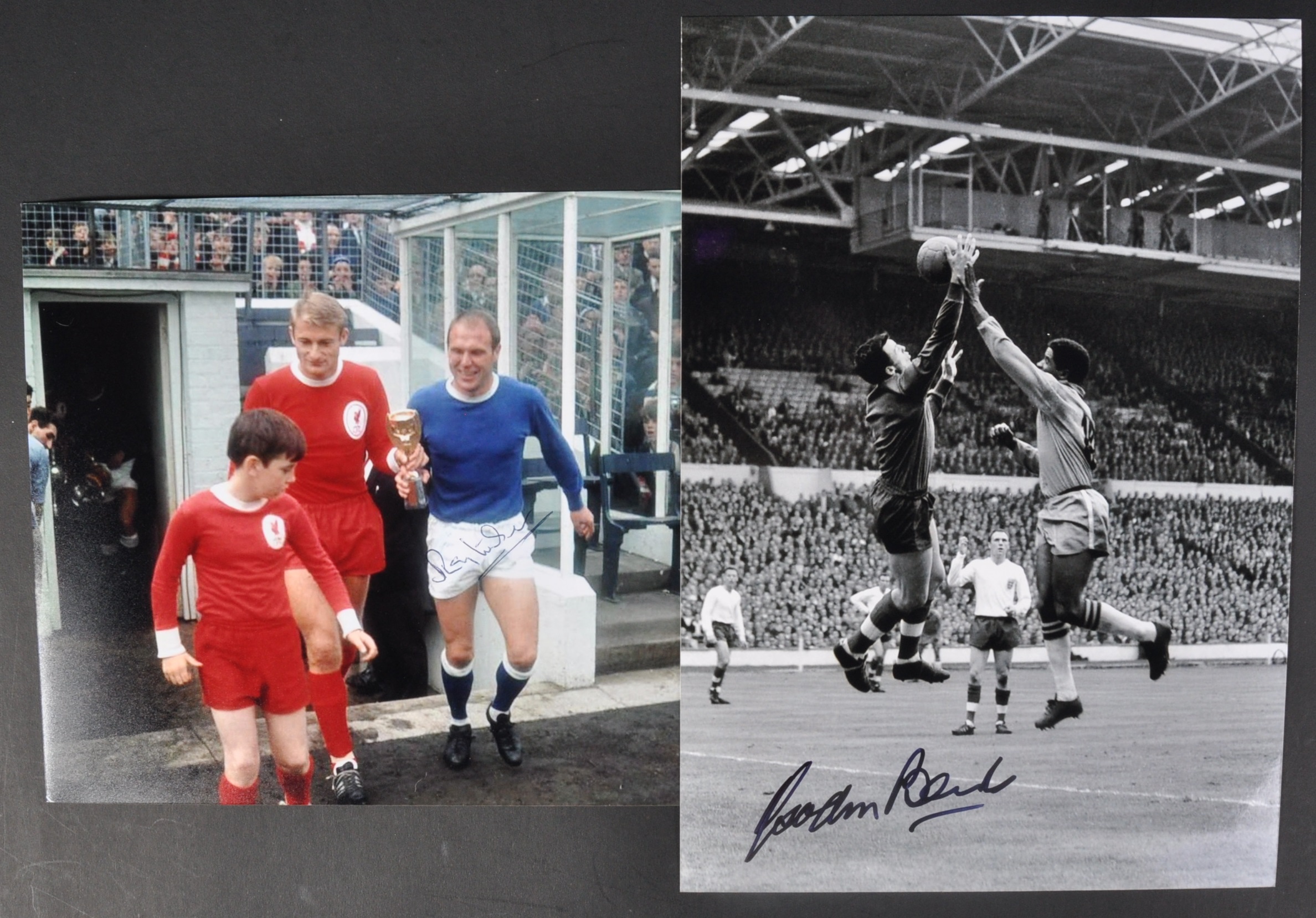 ENGLAND FOOTBALLERS - GORDON BANKS & RAY WILSON - SIGNED PHOTOS