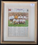 ENGLAND FOOTBALL - MEXICO 1970 WORLD CUP FINALS - SIGNED TEAMSHEET