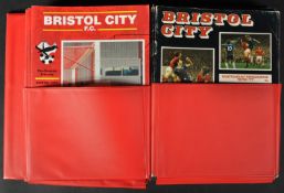 TWO FOLDERS OF FOOTBALL PROGRAMMES FROM BRISTOL CITY FC OF LOCAL BRISTOL INTEREST