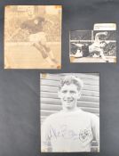 ROGER HUNT(1938-2021), ALAN BALL(1945-2007) & GORDON BANKS(1937-2019) AUTOGRAPHS
