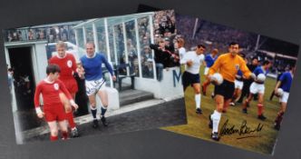 ENGLAND FOOTBALLERS - GORDON BANKS & RAY WILSON - SIGNED PHOTOS