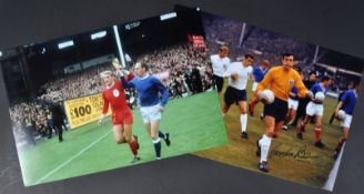 ENGLAND FOOTBALLERS - GORDON BANKS & RAY WILSON - SIGNED PHOTOS