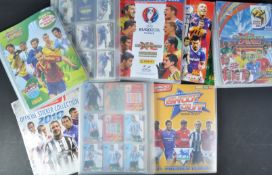 COLLECTION OF PANINI ADRENALYN XL AND SHOOT OUT TRADING CARD GAME BINDERS