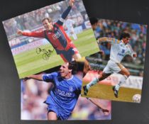 COLLECTION OF SIGNED GIANFRANCO ZOLA PHOTOGRAPHS
