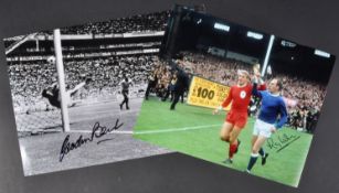 ENGLAND FOOTBALLERS - GORDON BANKS & RAY WILSON - SIGNED PHOTOS