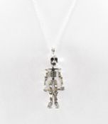 SILVER SKELETON PENDANT NECKLACE