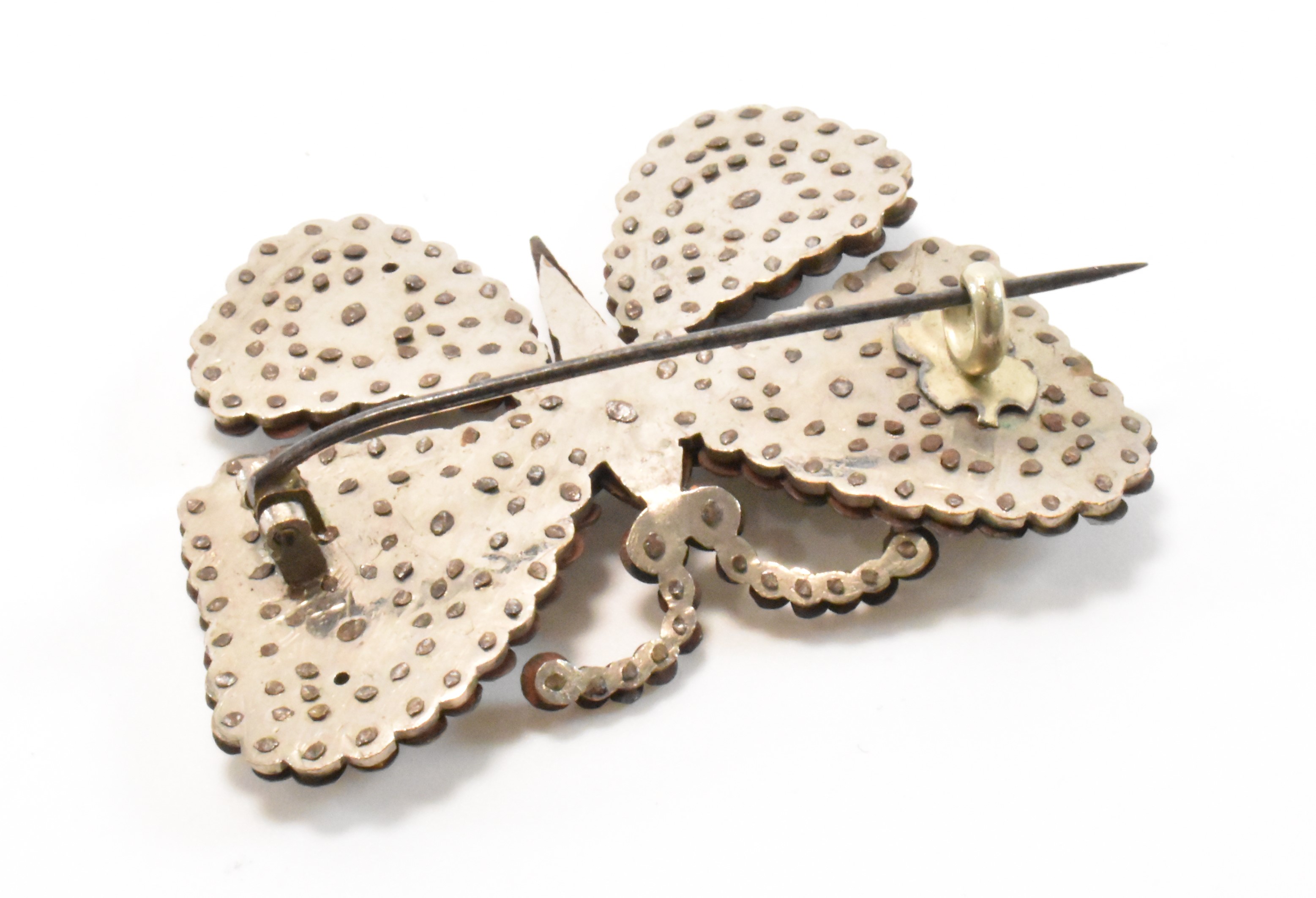 VICTORIAN CUT STEEL BUTTERFLY BROOCH - Image 3 of 3