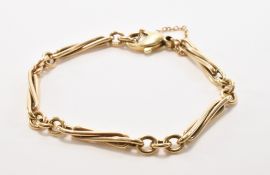 GOLD FANCY LINK BRACELET CHAIN