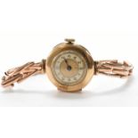 1920S HALLMAKRED 9CT GOLD COCKTAIL WATCH