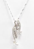 WHITE GOLD & DIAMOND PEDNAT NECKLACE