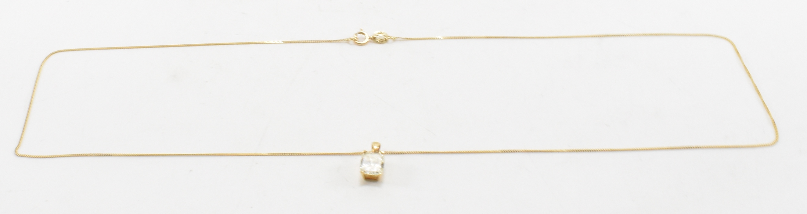 18CT GOLD & DIAMOND PENDANT NECKLACE & GOLD CHAIN - Image 8 of 8