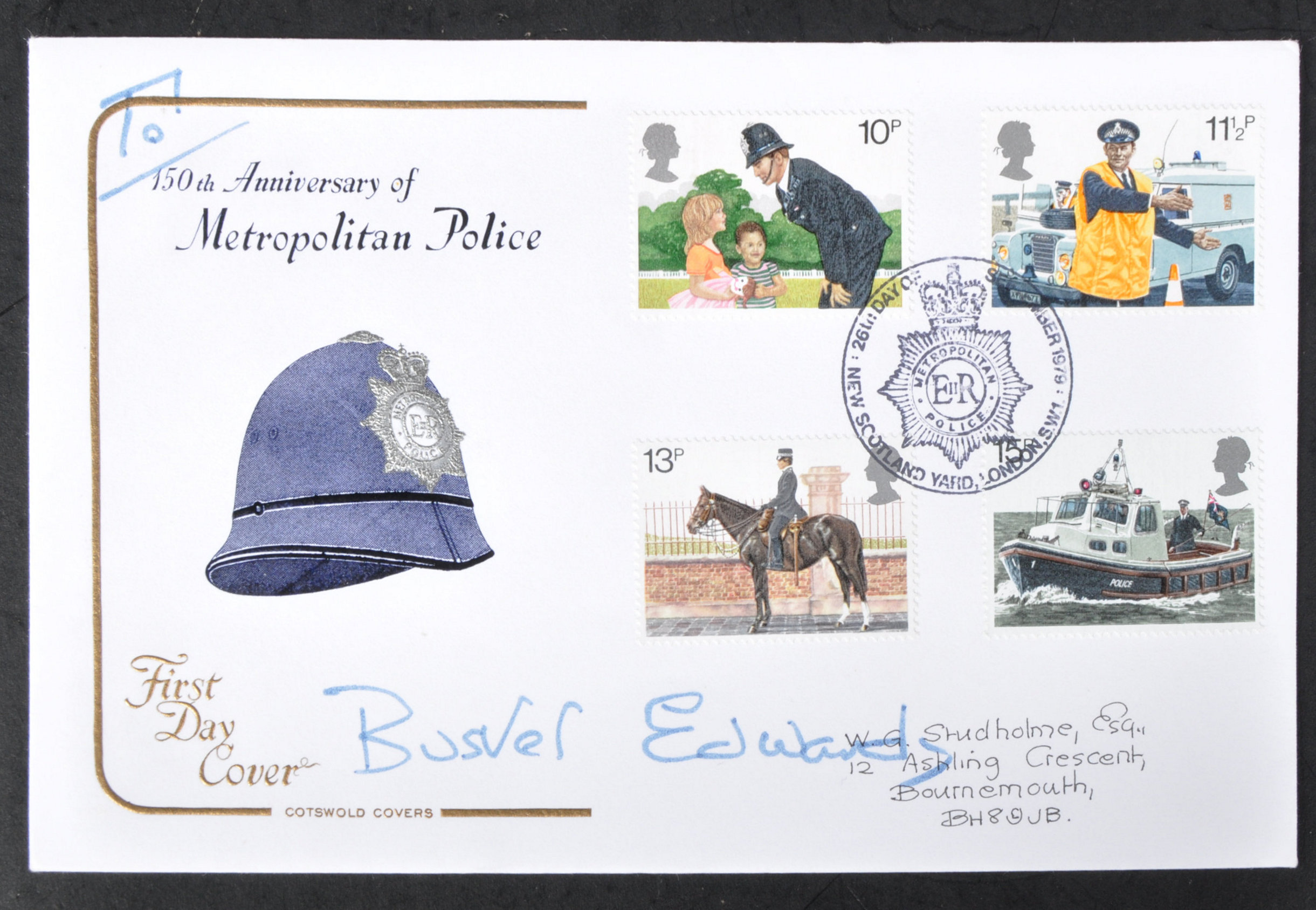 GREAT TRAIN ROBBERY - BUSTER EDWARDS (1931-1994) - SIGNED FDC