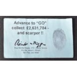 GREAT TRAIN ROBBERY - RONNIE BIGGS (1929-2013) - PERSONAL BUSINESS CARD
