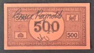 THE GREAT TRAIN ROBBERY - DUAL SIGNED MONOPOLY BANK NOTE