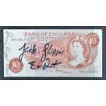 GREAT TRAIN ROBBERY - JACK SLIPPER & RONNIE BIGGS SIGNED NOTE