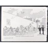 GREAT TRAIN ROBBERY - RONNIE BIGGS (1929-2013) - SIGNED GILES CARTOON