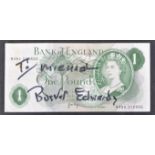 GREAT TRAIN ROBBERY - BUSTER EDWARDS (1931-1994) SIGNED BANK NOTE