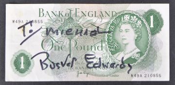 GREAT TRAIN ROBBERY - BUSTER EDWARDS (1931-1994) SIGNED BANK NOTE