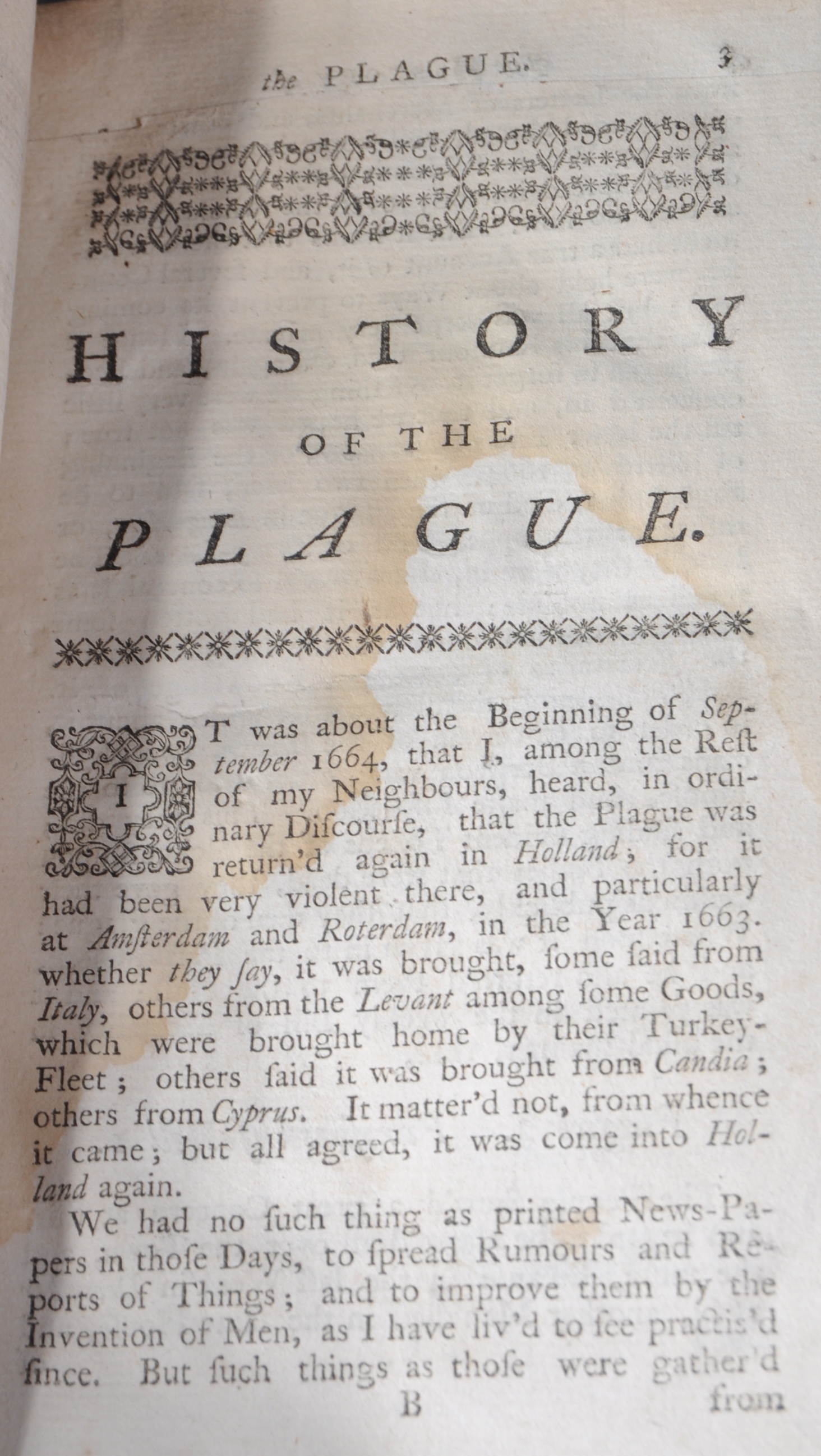 THE PLAGUE - DANIEL DEFOE - 1754 - Image 2 of 3