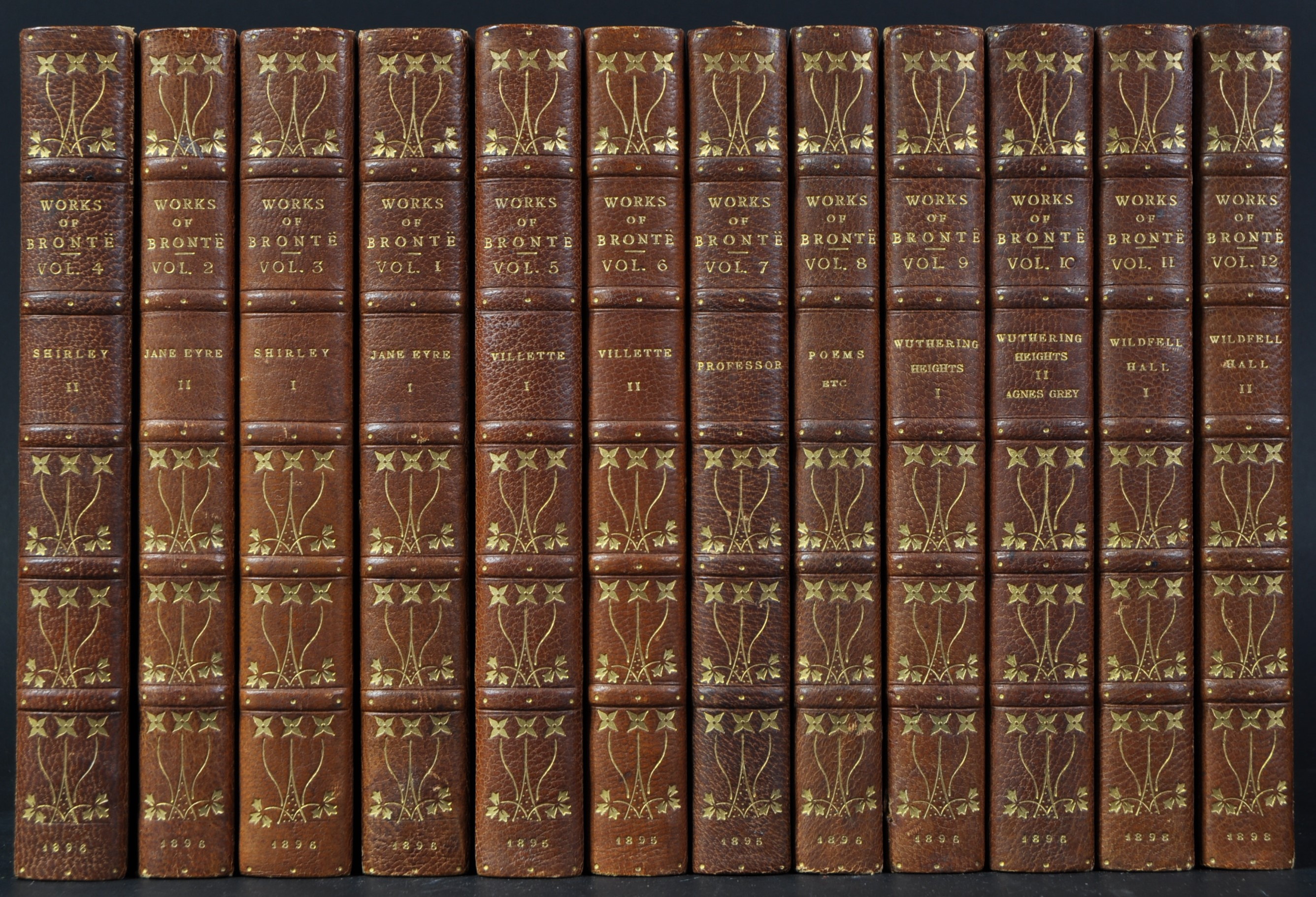 WORKS OF BRONTE - VOLUME ONE TO TWELVE - 1896/8