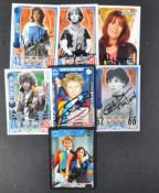 DOCTOR WHO - CLASSIC WHO - COLLECTION OF DOCTOR & ASSISTANT AUTOGRAPHED CARDS