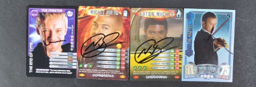 DOCTOR WHO - MICKEY SMITH & THE MASTER - AUTOGRAPHED TRADING CARDS