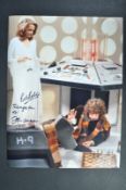 DOCTOR WHO - JOHN LEESON & BOB BAKER - AUTOGRAPHED 16X12"