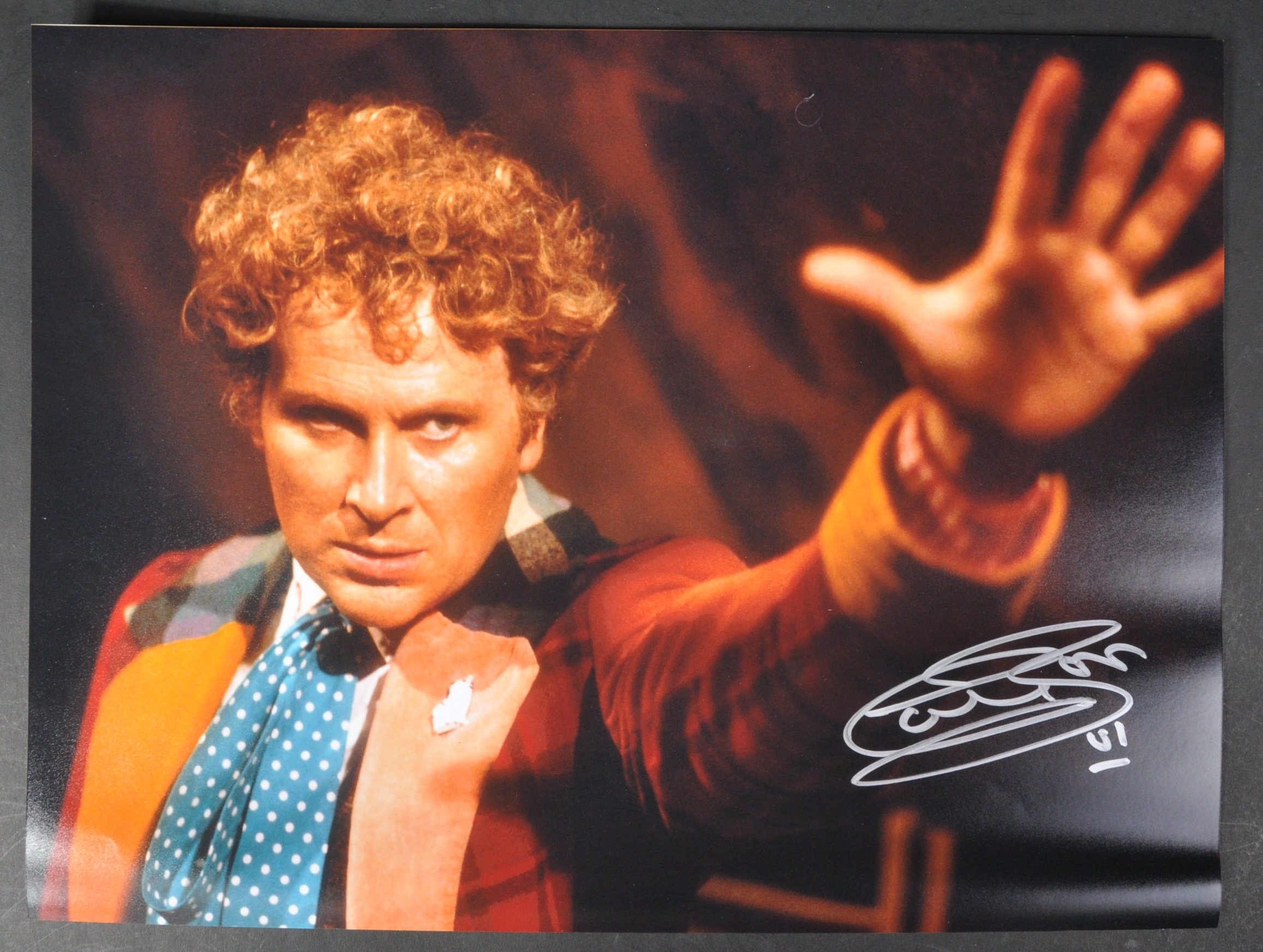 DOCTOR WHO - COLIN BAKER - SIGNED 16X12" COLOUR PHOTO