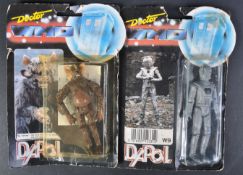 DOCTOR WHO - DAPOL - TWO VINTAGE CARDED ACTION FIGURES