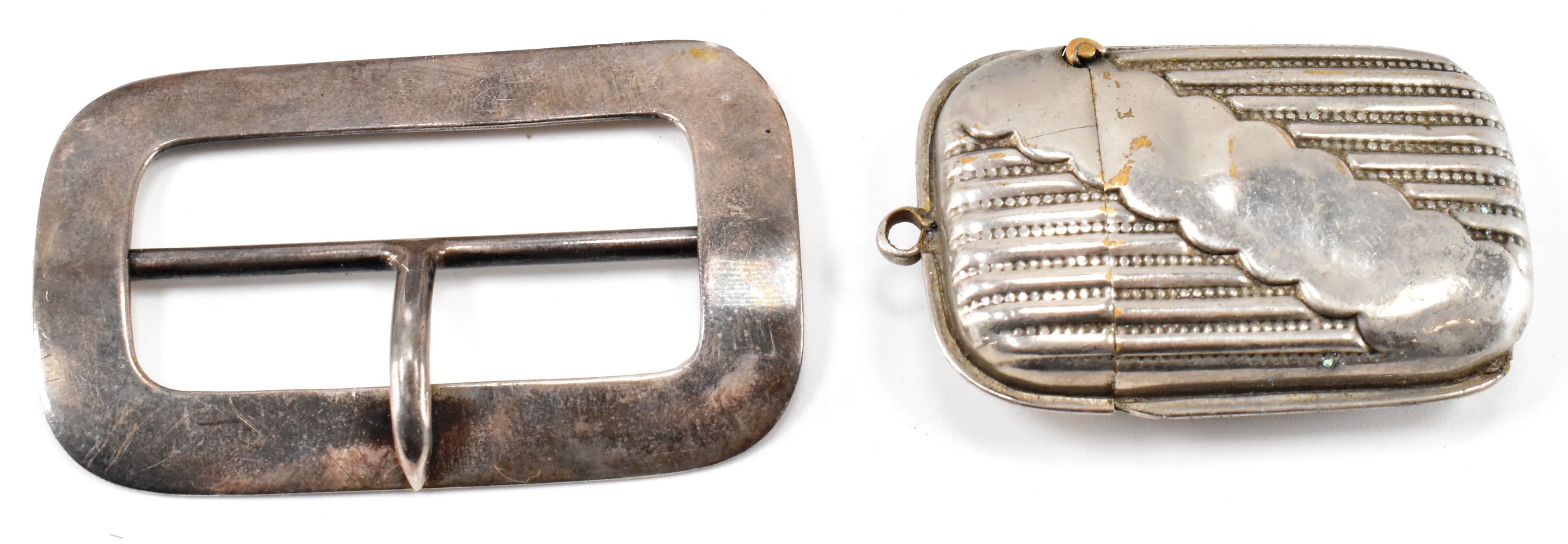 EARLY 20TH CENTURY SILVER BOX BUCKLE & MANICURE SET - Image 2 of 9