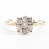 DIAMOND & GOLD CLUSTER RING