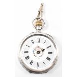 VICTORIAN SILVER HALLMARKED FOB WATCH