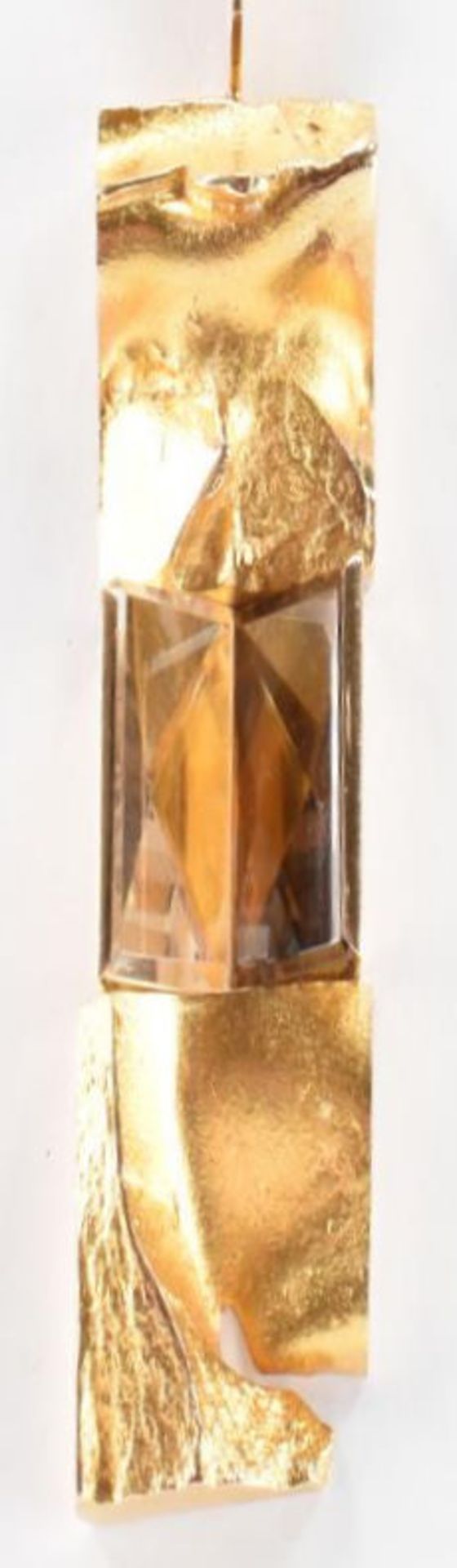 1970S BJORN WECKSTROM GOLD & QUARTZ MODERNIST NECKLACE - Image 8 of 8