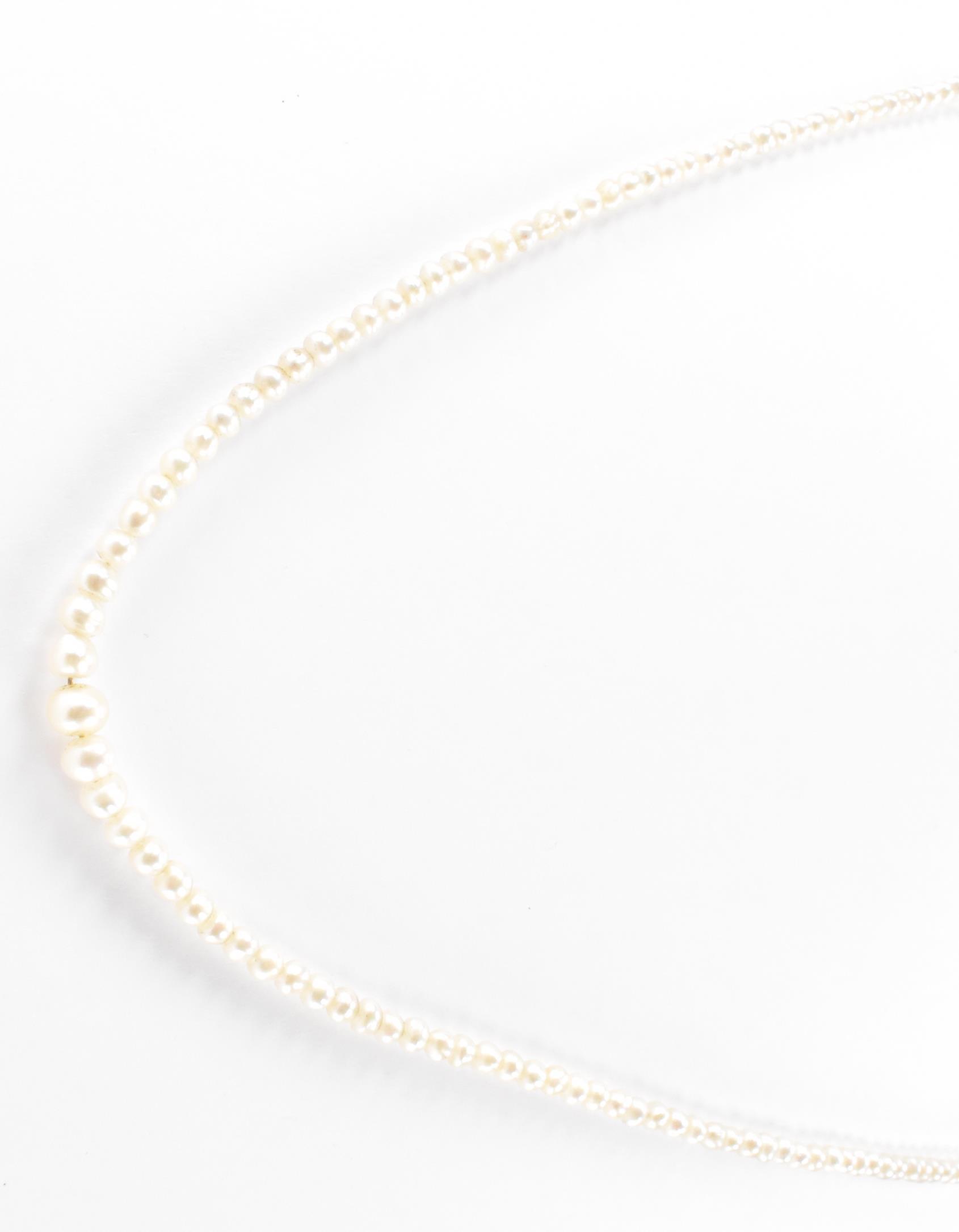 VICTORIAN PEARL & DIAMOND NECKLACE - Image 6 of 9