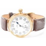 1920S 18CT GOLD IWC SCAHFFHAUSEN TANK WATCH