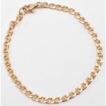 GOLD FLAT CURB CHAIN BRACELET