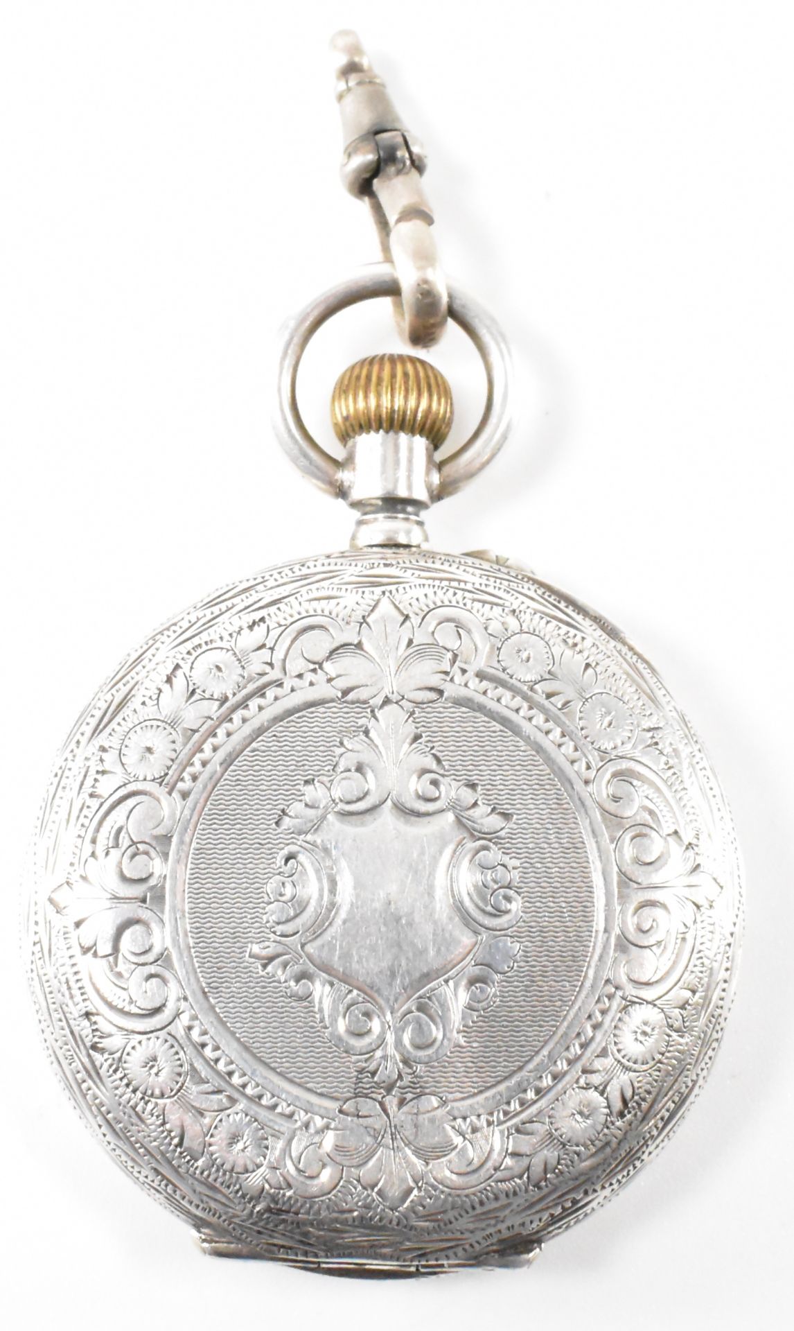 VICTORIAN SILVER HALLMARKED FOB WATCH - Image 2 of 9